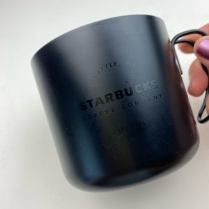 Starbucks Black Stainless Steel Mug 12 oz